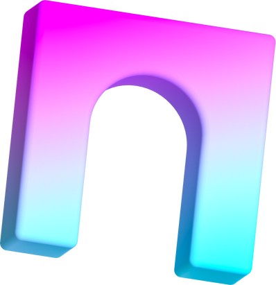 Vibrant Blocky 3D Shape Gradient Archway